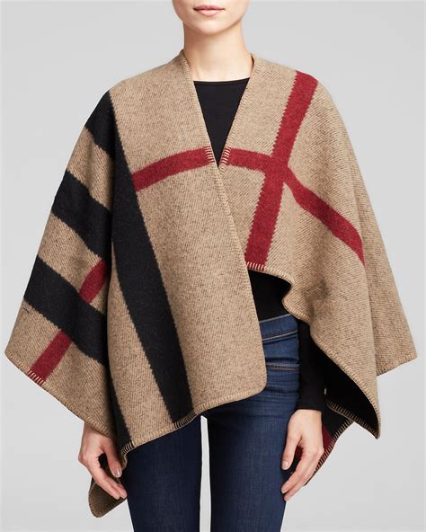 burberry checkered cape